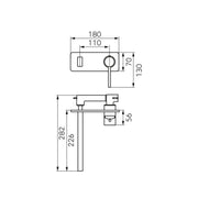 FDesign Zaffiro baterie lavoar ascuns negru FD1-ZFR-3PA-22