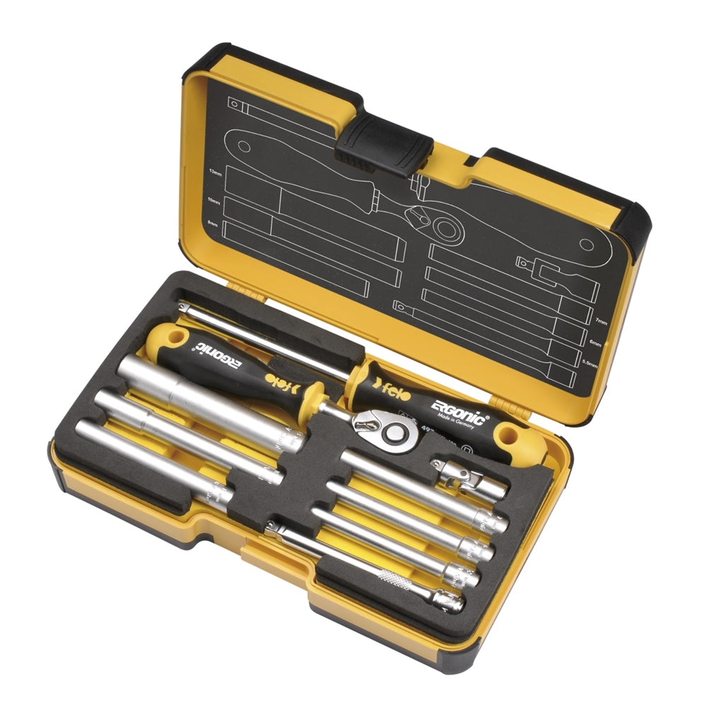 Cumpara acum Trusa Ergonic R-GO M-Tec, 10 piese in cutie StrongBox, Felo 05781006 de la Mesterul Minune