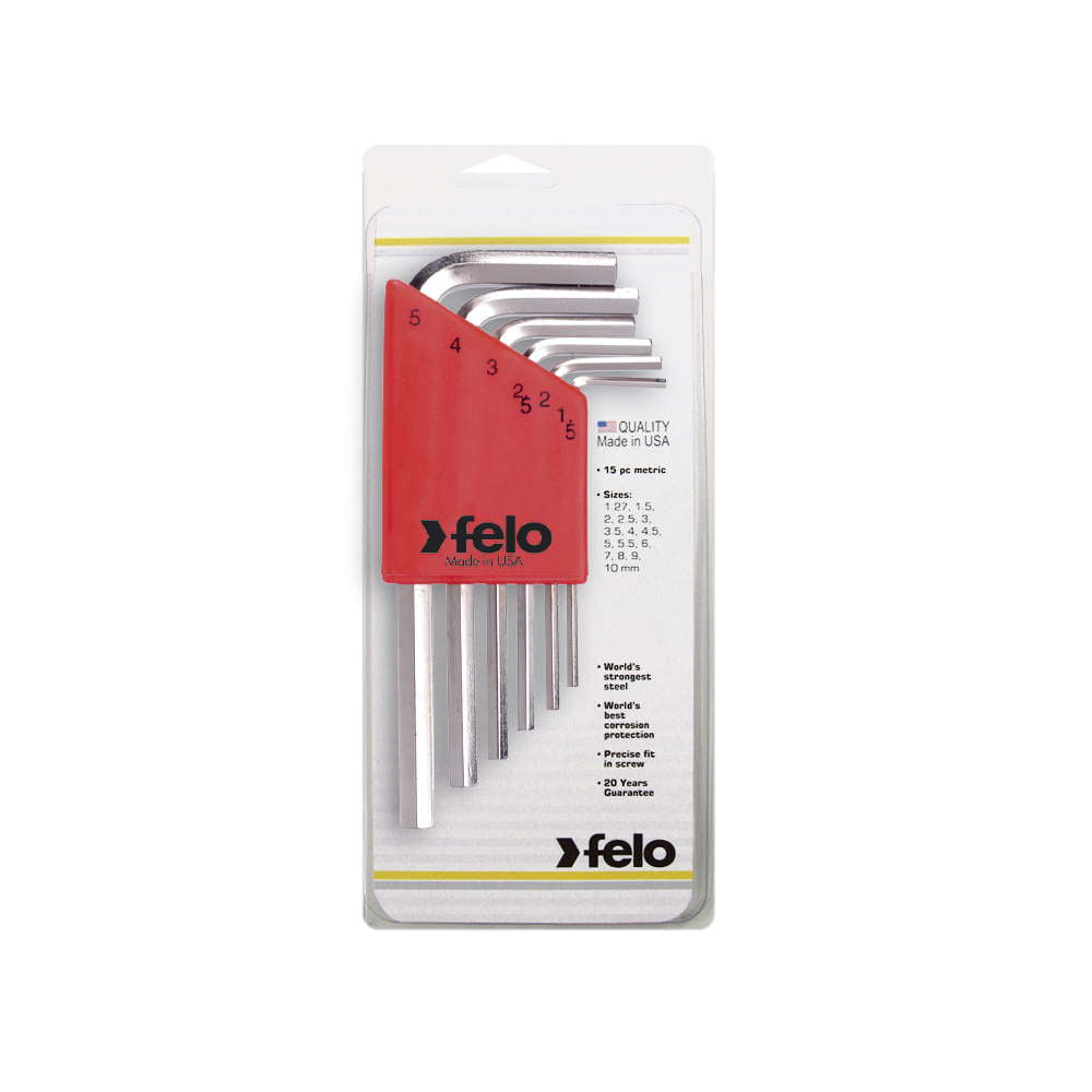 Felo 34500601, Set 6 chei L HEX, scurte, HEX 1.5-5.0mm