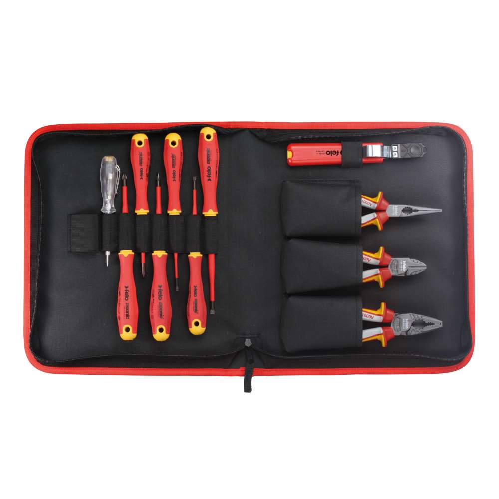 Trusa de surubelnite izolate VDE, Felo E-SLIM, 11 piese 