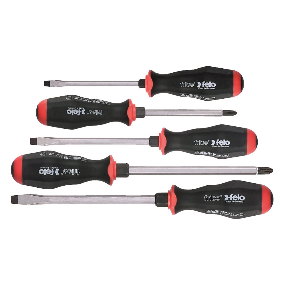 Set surubelnite mecanice, Heavy Duty, Drepte si PH, Felo Frico, 5 piese