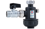 Filtru antimagnetita Barberi V74.P, corp compact cu robinet inchidere