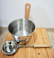 Set galeata+polonic inox sauna WELI