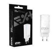 Cumpara Adaptor priza NEXT ONE fast charging cu trei porturi (2x USB-C, 1x USB-A), 65W GaN Charger de la Mesterul Minune