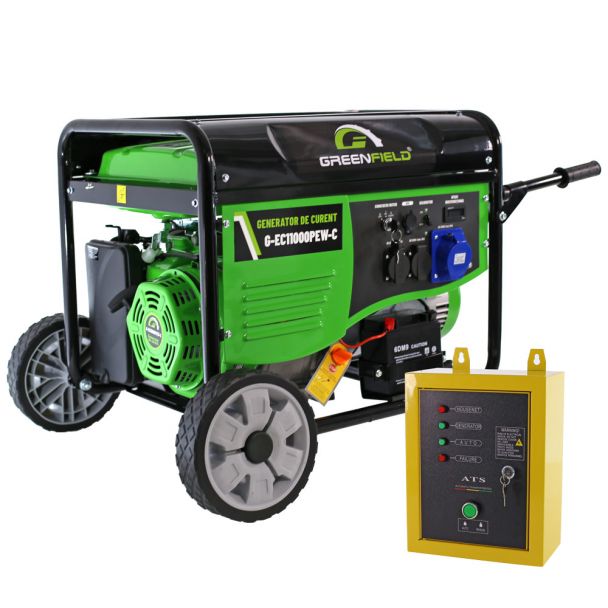 Generator de curent pe benzina Greenfield G-EC11000PEW-C+ATS_11000,