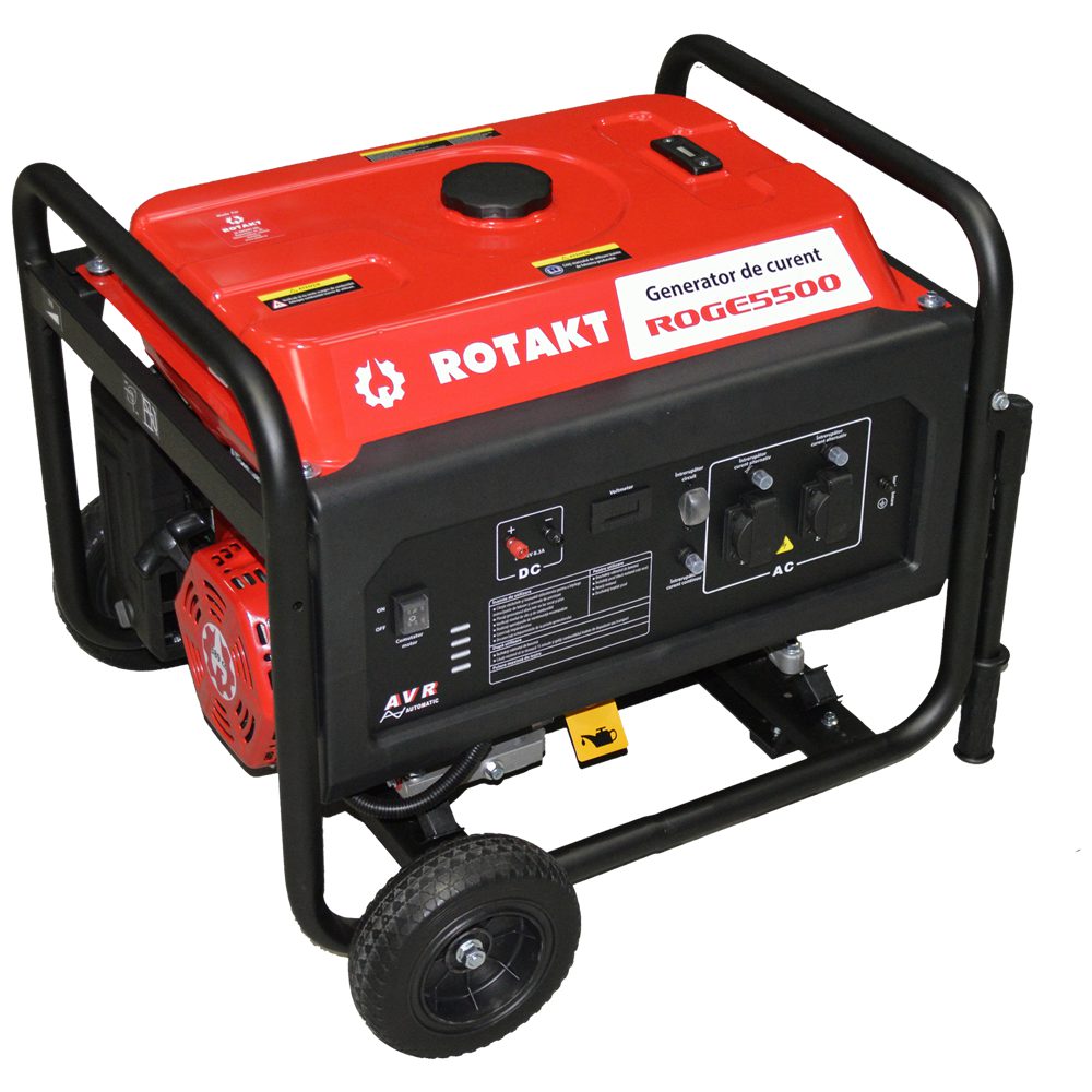 Cumpara Generator De Curent Rotakt ROGE5500, 5.5 KW, AVR, voltmetru, Ieșire 12V, Autonomie 7 ore de la Mesterul Minune