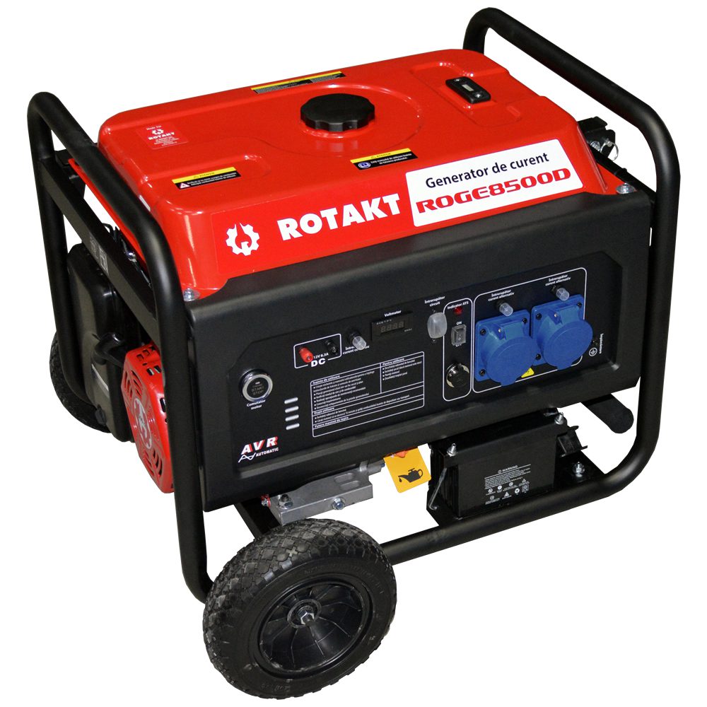 Cumpara Generator De Curent Rotakt ROGE8500D, 8.5 KW (Include Funcția De Automatizare - ATS), AVR, Voltmetru, Autonomie 7 Ore de la Mesterul Minune