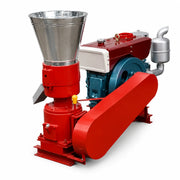 Granulator furaje KL-200A cu motor diesel si 3 matrite