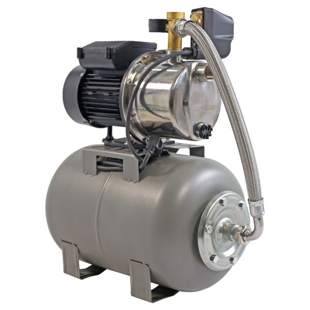 Hidrofor cu pompa autoamorsanta din inox Wasserkonig 25LMX3.8-51, putere 1000 W, debit maxim 3780 l/h, inaltime refulare max 51 m, vas de expansiune 24 l