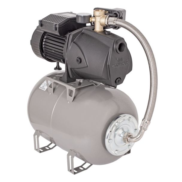 Hidrofor cu pompa autoamorsanta Wasserkonig 25LM4.6-53, fonta, putere 1250 W, debit 4620 l/h, inaltime refulare 53 m, vas de expansiune 24 l