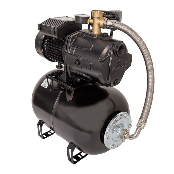 Hidrofor cu pompa autoamorsanta Wasserkonig WSK4748-25, corp fonta, negru, putere 1050 W, debit 4740 l/h, inaltime refulare 48 m, vas de expansiune 24 litri