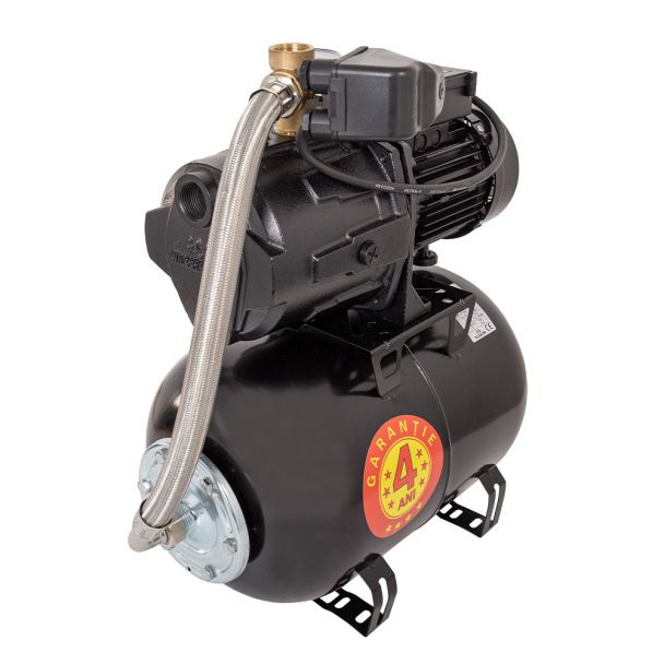 Hidrofor cu pompa autoamorsanta Wasserkonig WSK4748-25, corp fonta, negru, putere 1050 W, debit 4740 l/h, inaltime refulare 48 m, vas de expansiune 24 litri