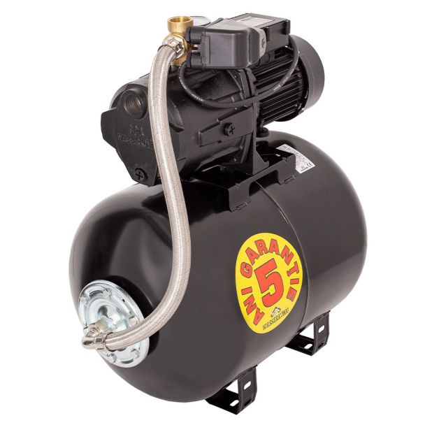Hidrofor cu pompa autoamorsanta Wasserkonig WSK5255-50, fonta, putere 1300 W, debit 5220 l/h, inaltime refulare 55 m, vas de expansiune 50 litri