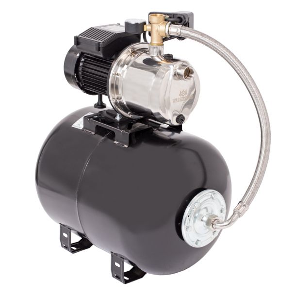 Hidrofor cu pompa autoamorsanta Wasserkonig WSKX5154-50, corp inox, putere 1350 W, 9 m, debit 5100 l/h, inaltime refulare 54 m, vas de expansiune 50 litri