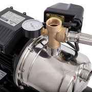 Hidrofor cu pompa autoamorsanta Wasserkonig WSKX5153-50, inox, putere 1200 W, 9 m, debit 5100 l/h, inaltime refulare 53 m, vas de expansiune 50 litri