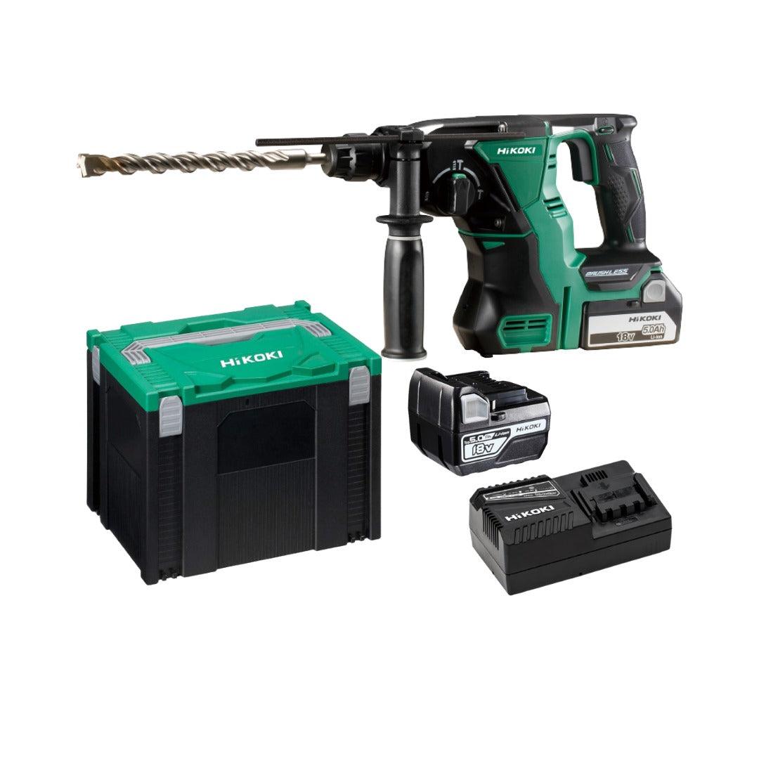 Hikoki 18V 5.0Ah Cordless Bl Rotary Hammer Drill C2-Dh18Dbl (1 Charger,2 Battery C/W Case) | Model :  H-C2-DH18DBL