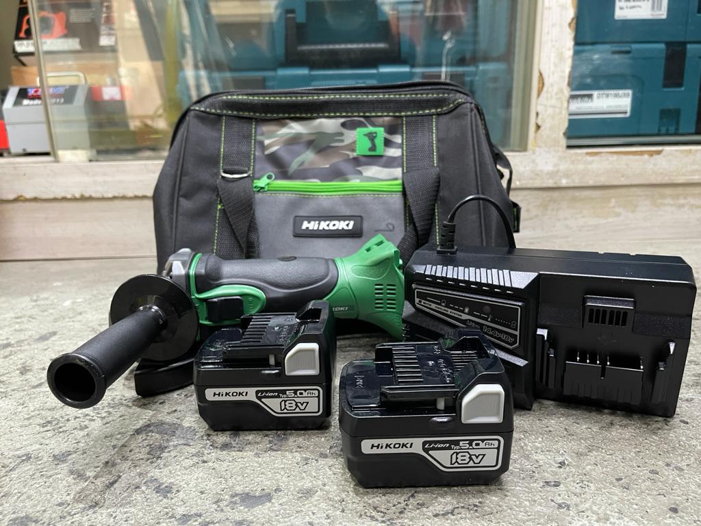 Hikoki G18DSL2 18V Cordless 105mm,  4" Disc Grinder 5Ah Batteries and Charger | Model : H-G18DSL2-5AH