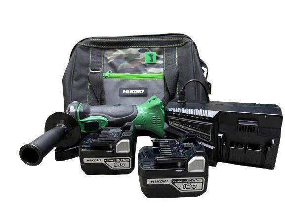 Hikoki G18DSL2 18V Cordless 105mm,  4" Disc Grinder 5Ah Batteries and Charger | Model : H-G18DSL2-5AH