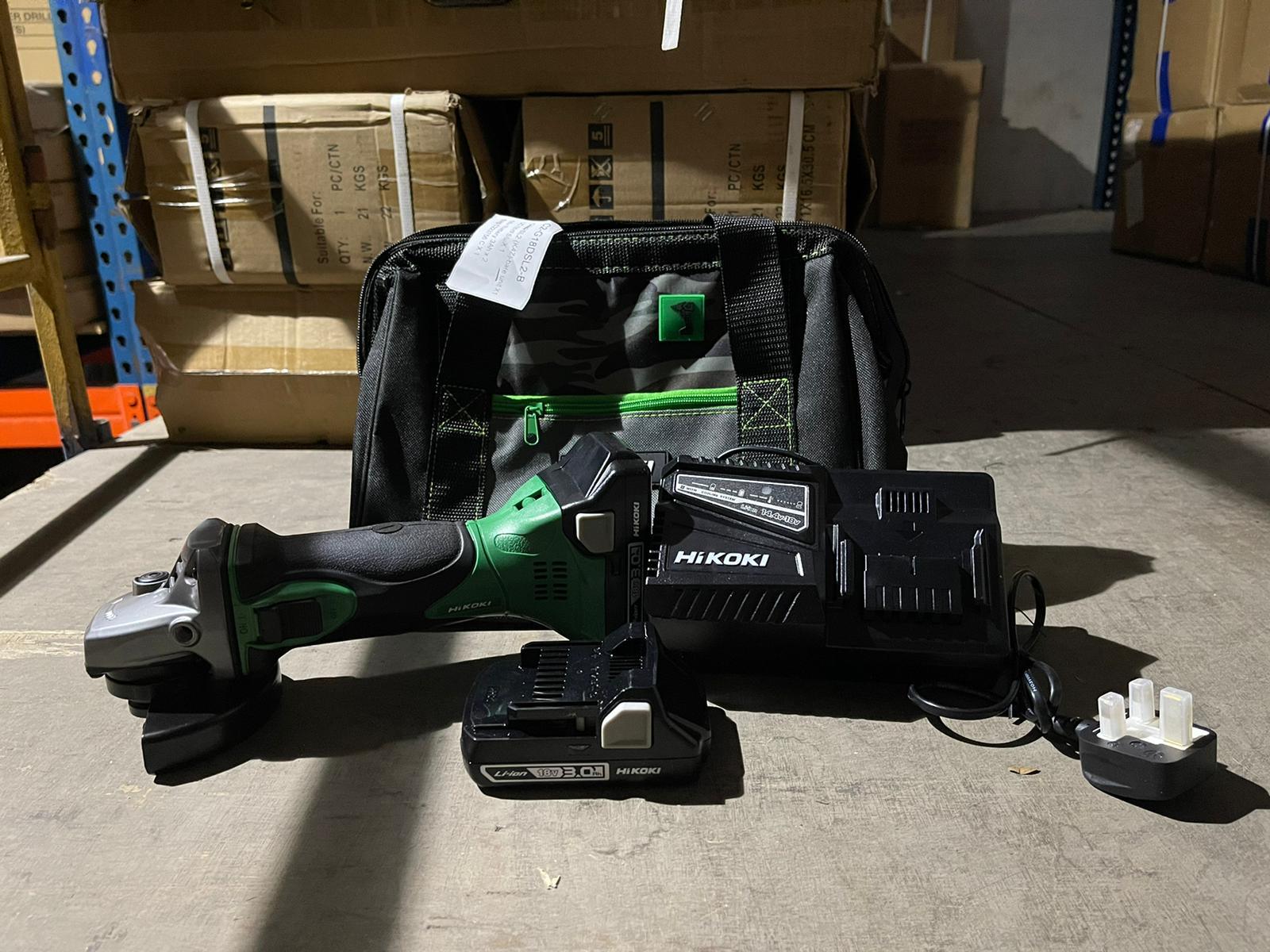 Hikoki G18DSL2 18V Cordless 105mm,  4" Disc Grinder with 3Ah Batteries and Charger  | Model : H-G18DSL2-3AH