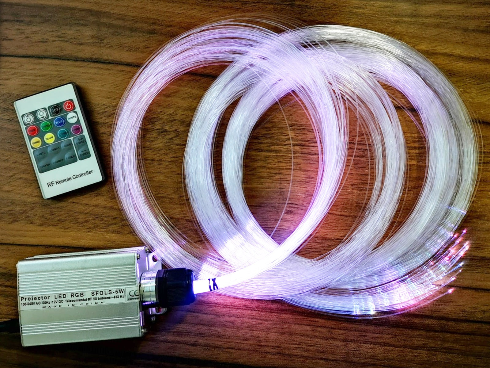 Cer de stele color 100 fire iluminare sauna fibra optica