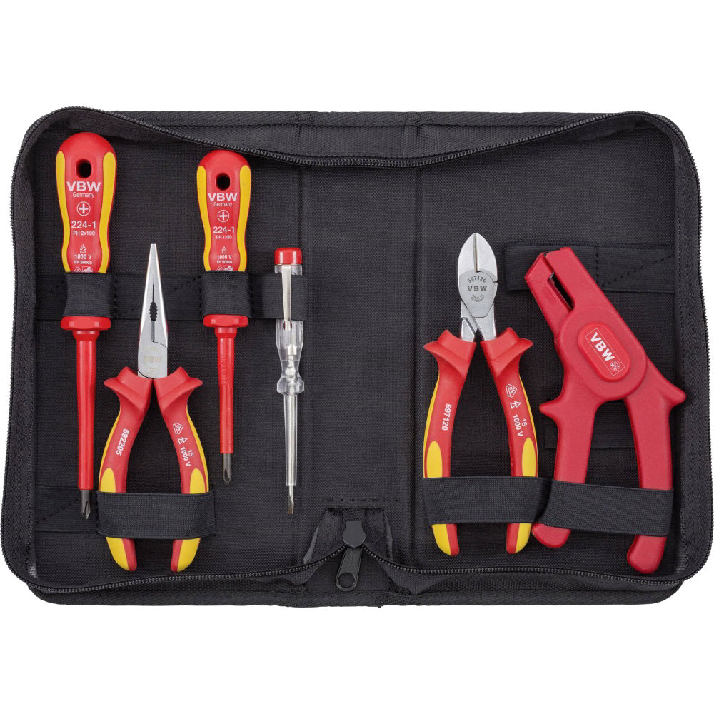 Cumpara acum Set de 3 clesti VDE + tester de tensiune + 2 surubelnite, VBW 860105 de la Mesterul Minune