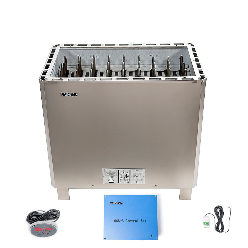Soba sauna, incalzitor electric inox Waincris Lampo PRO 20.1kW cu panou exterior digital WLPRO210B