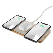 Cumpara Statie de incarcare Woodcessories MultiPad Wireless 3in1, Oak/Fabric de la Mesterul Minune