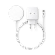 Cumpara Pachet iStyle Magnetic Wireless Charging Cable 7,5W/15W - With USB-C Cable & 20W PD Charger - white de la Mesterul Minune