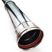 Kit de evacuare (cos de fum) Fornello, INOX, pentru centrale si termoseminee pe peleti, diametru 100 mm, etansare cu garnitura, complet pentru montaj, 2,5 metri lungime