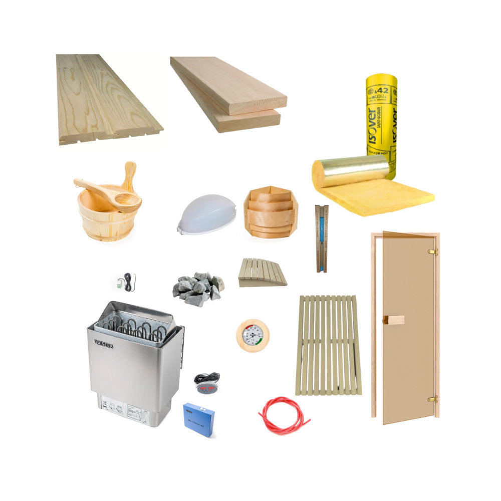 Kit Waincris PREMIUM 2 DIY sauna finlandeza 2,5×2,5×2,1m