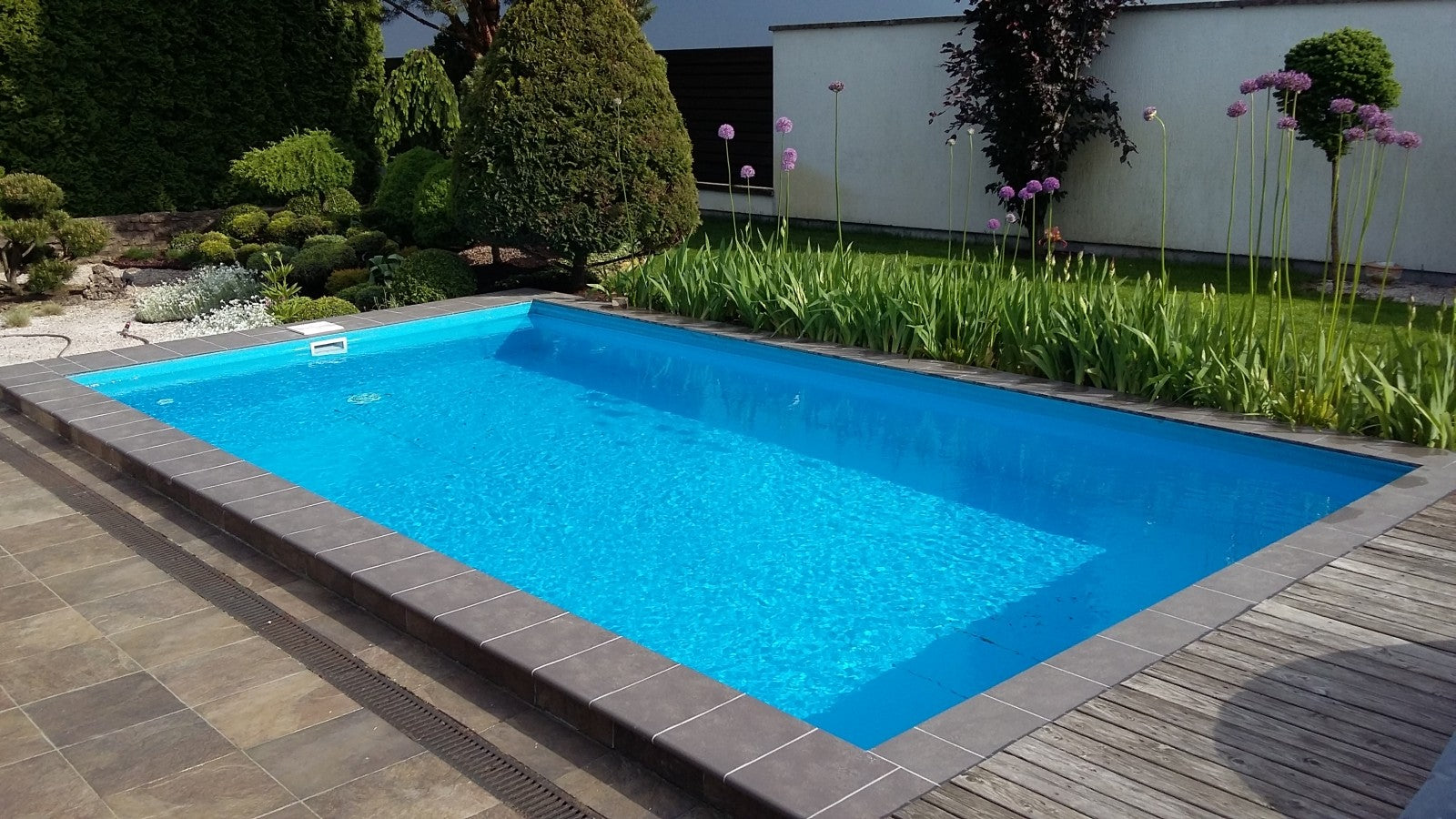 Kit piscina blocuri polistiren 6x3x1,5m cu liner PVC armat