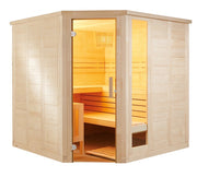 Cabina sauna din lemn masiv Komfort Corner 206x206x204 cm
