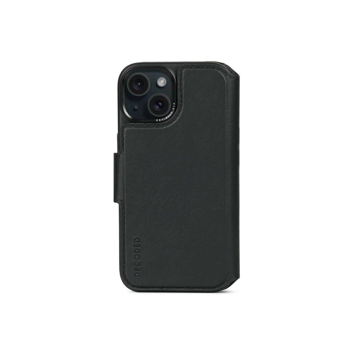 Cumpara Husa de protectie Decoded cu portofel detasabil iPhone 15, Piele, Negru de la Mesterul Minune