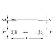 Cumpara acum Cheie inelara profil E-TORX, marime E6xE8, Lichidare de stoc 911.0371 de la Mesterul Minune