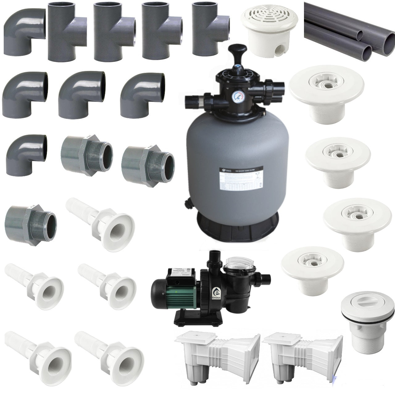 Kit (kituri) filtrare piscine beton cu liner PVC volum maxim 100 mc