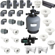 Kit (kituri) filtrare piscine beton cu liner PVC volum maxim 100 mc