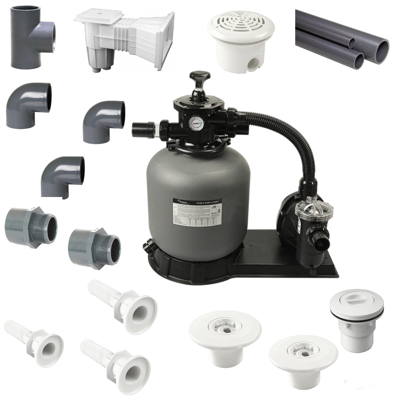 Kit (kituri) filtrare piscine beton cu liner PVC volum maxim 30 mc