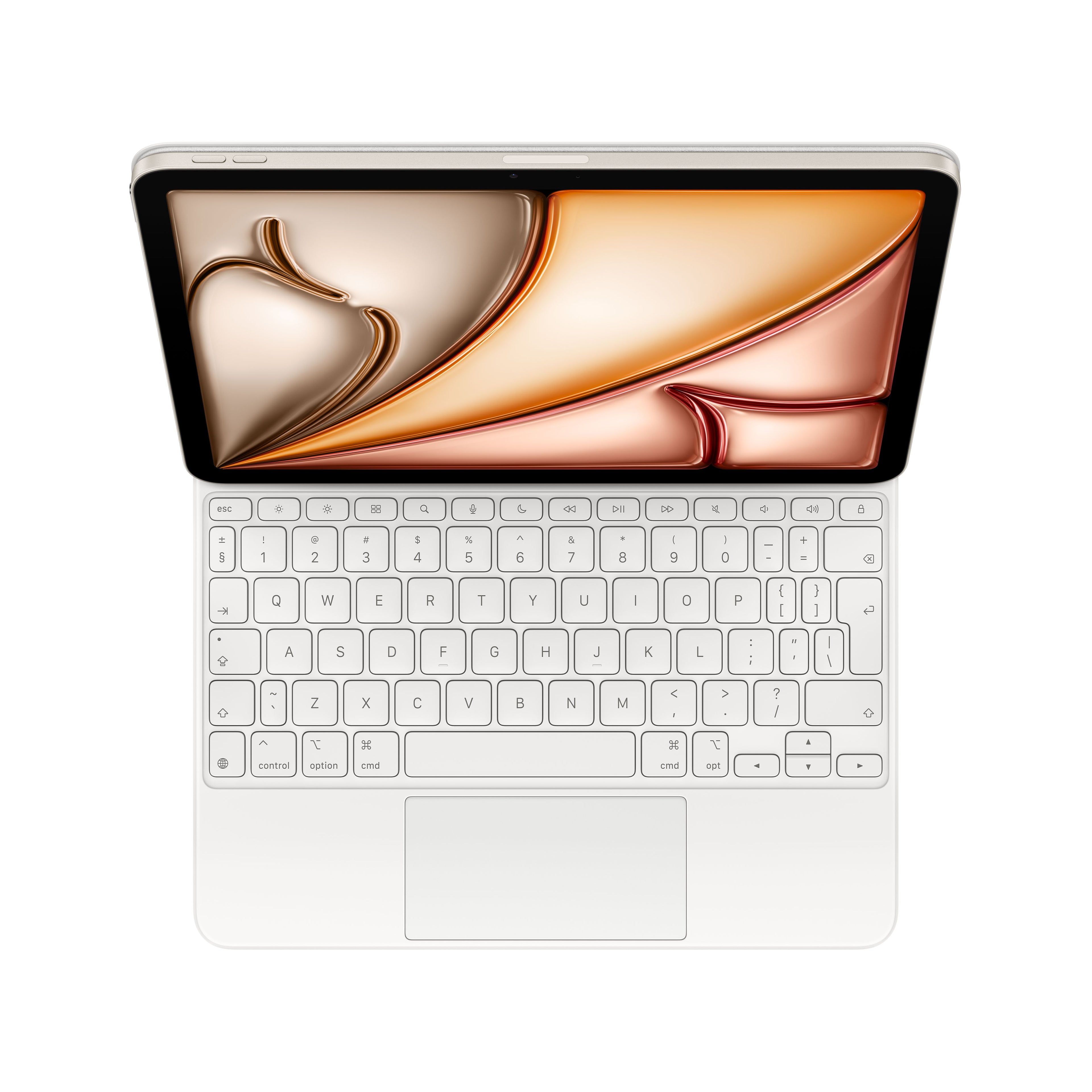 Cumpara Husa cu tastatura Apple Magic Keyboard pentru iPad Air 11" (M3) Alb, layout INT de la Mesterul Minune