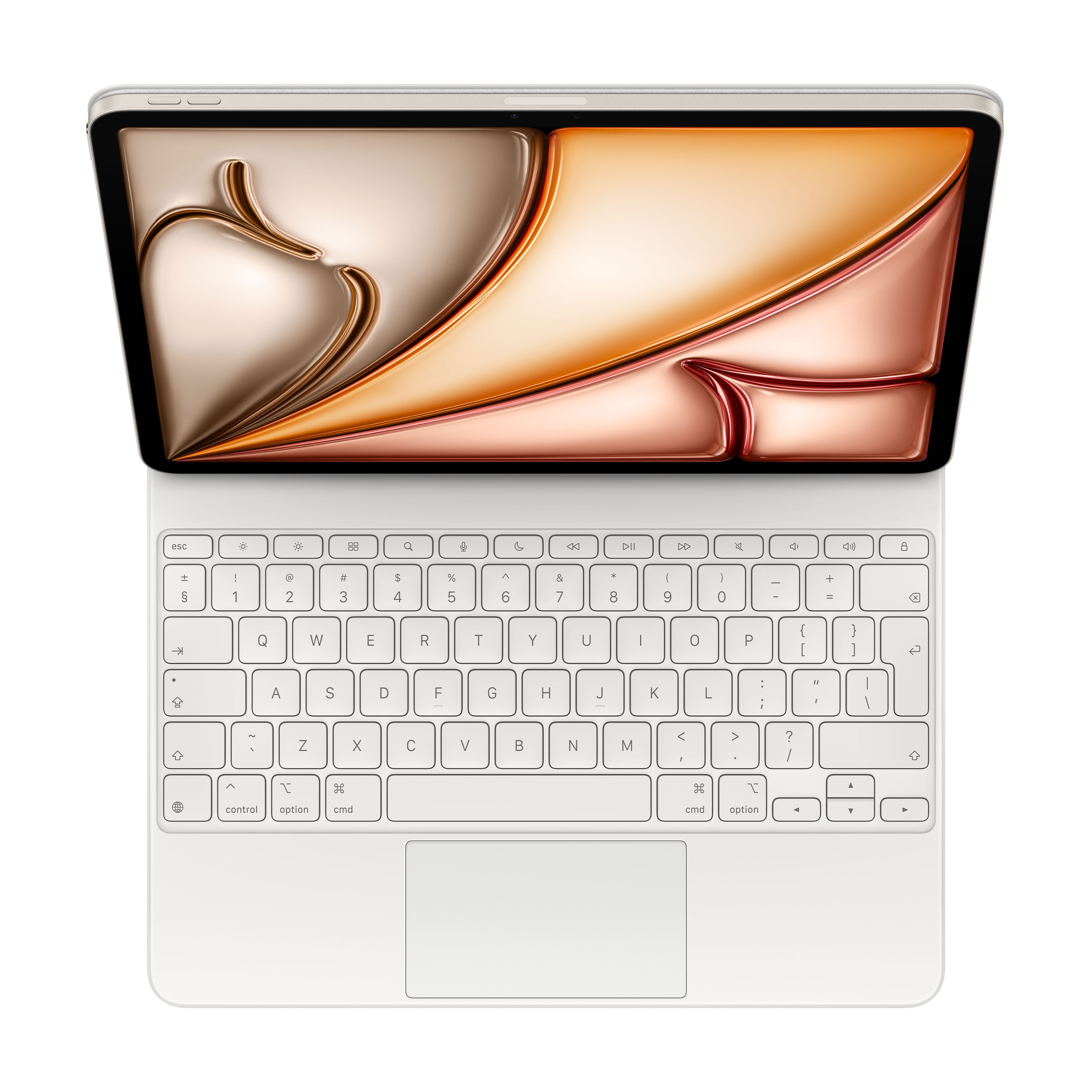 Cumpara Husa cu tastatura Apple Magic Keyboard pentru iPad Air 13" (M3) Alb, layout INT de la Mesterul Minune