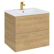 Masca baie + lavoar Roca Fancy A852009464, cu sertare, stejar