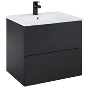 Masca baie + lavoar Roca Fancy A852009532, cu sertare, negru mat,