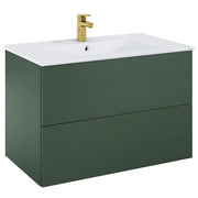Masca baie + lavoar Roca Fancy A852010534, cu sertare, verde mat,