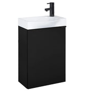 Masca baie + lavoar Roca Micro A852011532, cu usa, negru mat,