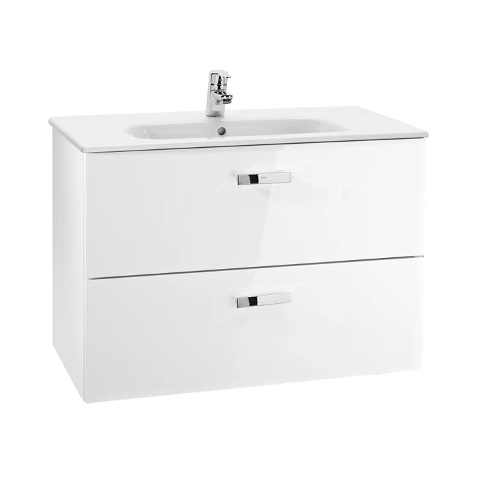 Masca baie + lavoar Roca Victoria 80, cu sertare, alb, 80 x 45 x 56.5