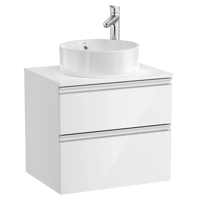 Masca baie pentru lavoar, Roca Gap A85150080, cu sertare, alb, montaj