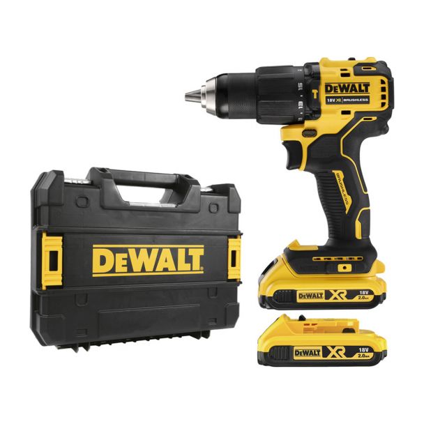 Masina de gaurit cu percutie DeWalt DCD709D2T, 18V XR 2 x 2Ah, valiza TSTAK