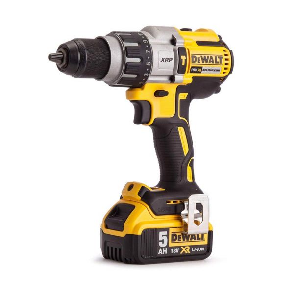 Masina de gaurit si insurubat cu percutie, cu acumulatori Dewalt DCD996P2, 18V/5.0Ah, cuplu maxim 95 Nm, 2 acumulatori, incarcator, valiza de transport