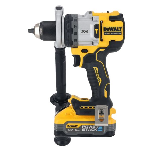 Masina de gaurit si insurubat cu percutie Dewalt DCD1007H2T, 2 acumulatori 18V/5.0Ah, incarcator, 169 Nm, valiza