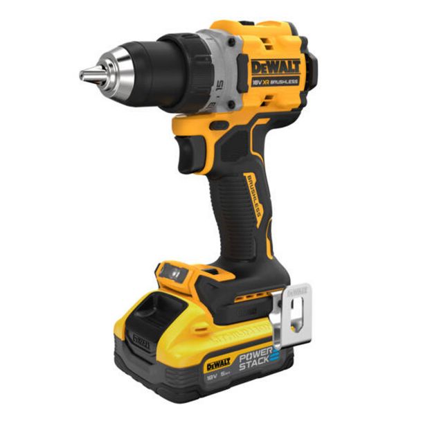 Masina de gaurit si insurubat DeWalt DCD800H2T, max 90 Nm, cu 2 acumulatori Powerstack 18V / 5.0Ah, in valiza de transport