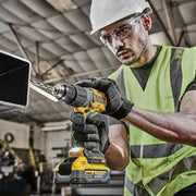 Masina de gaurit si insurubat cu percutie DeWalt DCD805H2T, max 90 Nm, cu 2 acumulatori Powerstack 18V / 5.0Ah, in valiza de transport